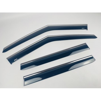 Дефлектори вікон Mitsubishi Outlander 2022+ з нерж. хром полоскою-4